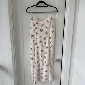 Abercrombie & Fitch Camille White Floral Midi Dress